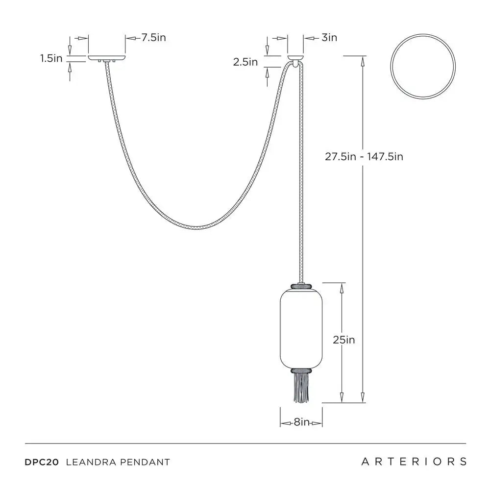 ARTERIORS, LEANDRA PENDANT, PENDANT LIGHT