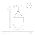 ARTERIORS, LYSANDRA PENDANT, PENDANT LIGHT