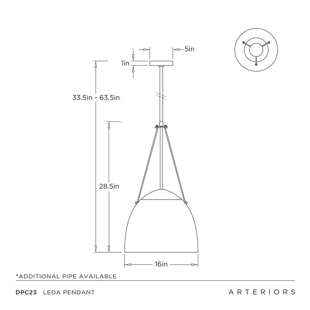ARTERIORS, LEDA PENDANT, PENDANT LIGHT