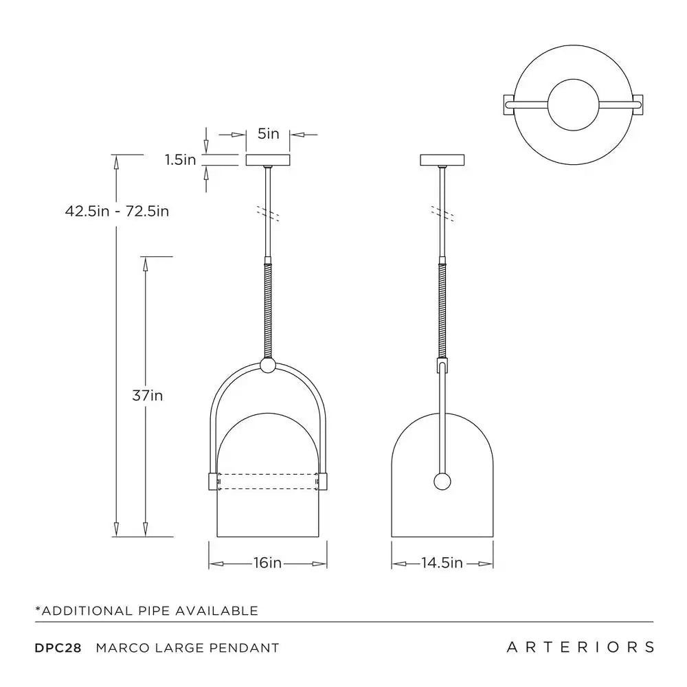 ARTERIORS, MARCO PENDANT, PENDANT LIGHT
