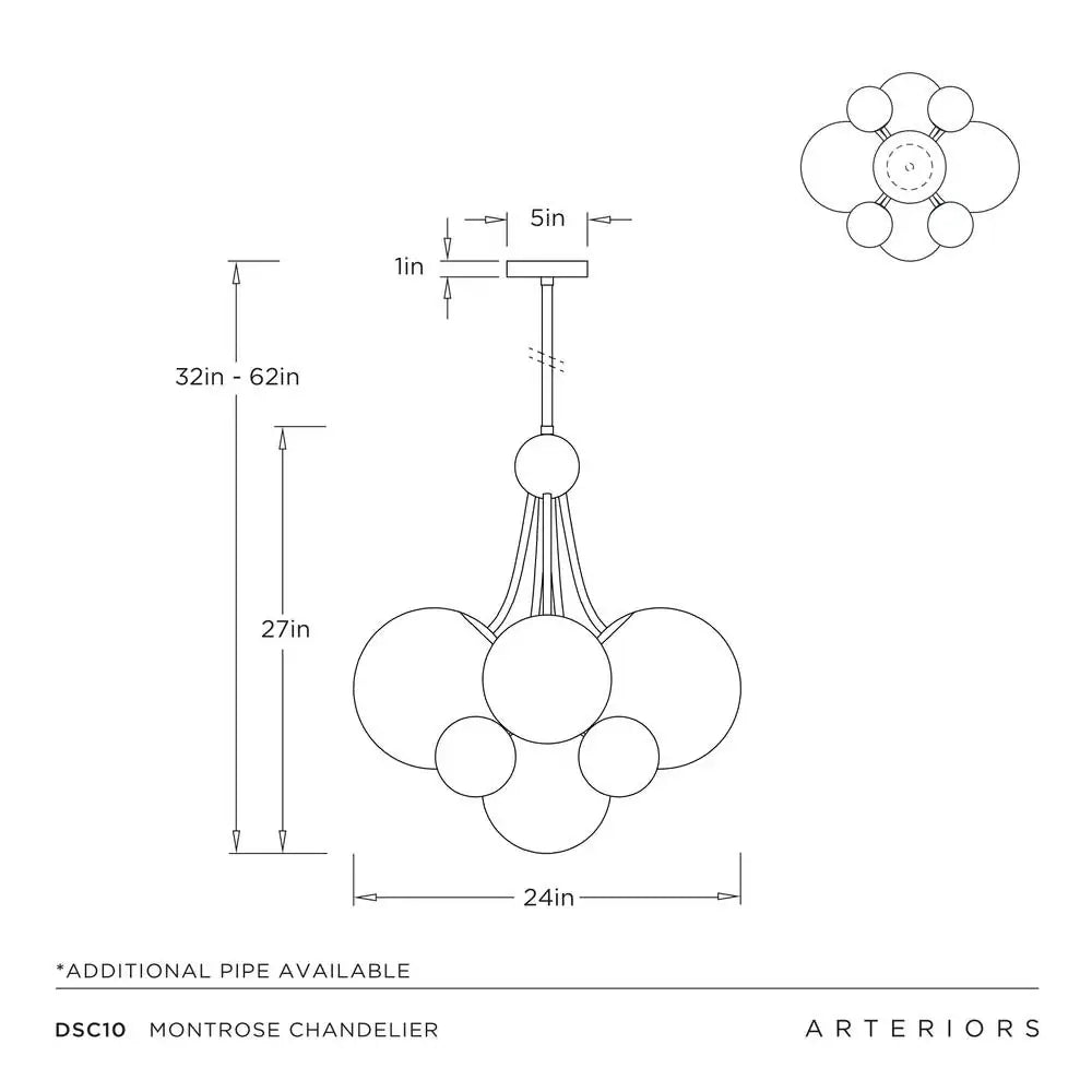 ARTERIORS, MONTROSE CHANDELIER, CHANDELIER LIGHT
