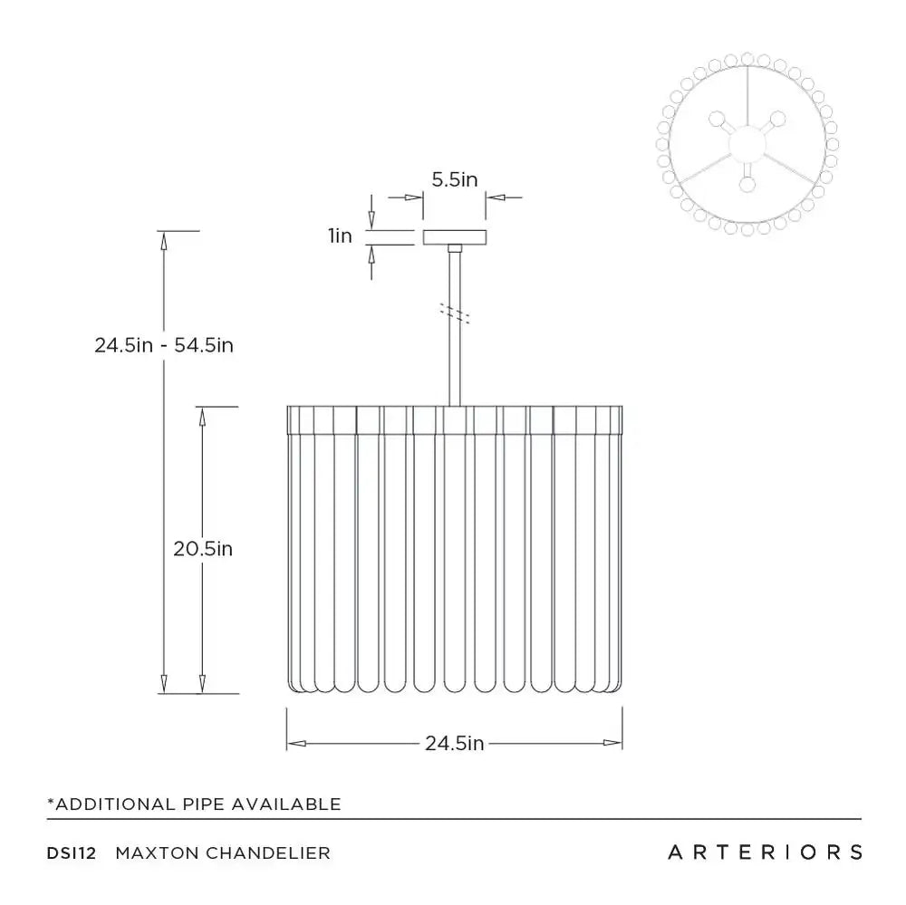 ARTERIORS, MAXTON CHANDELIER, CHANDELIER LIGHT