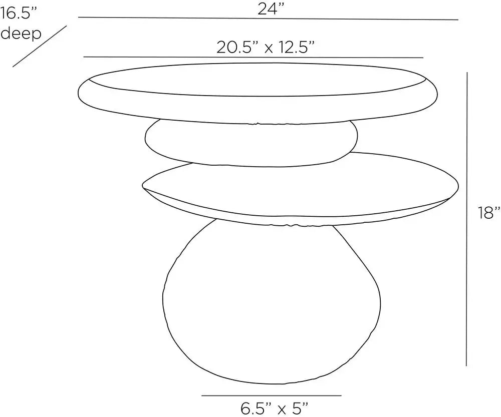 ARTERIORS FELICIA OUTDOOR END TABLE - Side