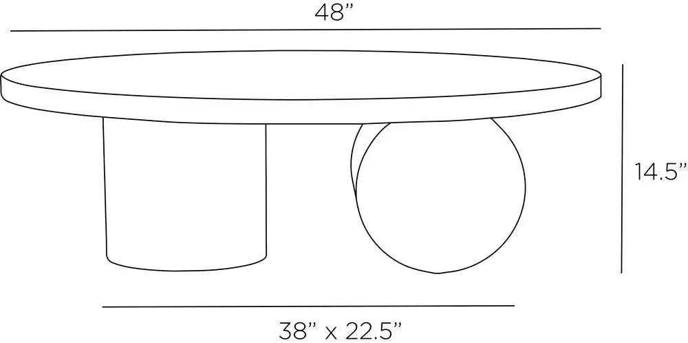 ARTERIORS TORRINGTON COFFEE TABLE - Side