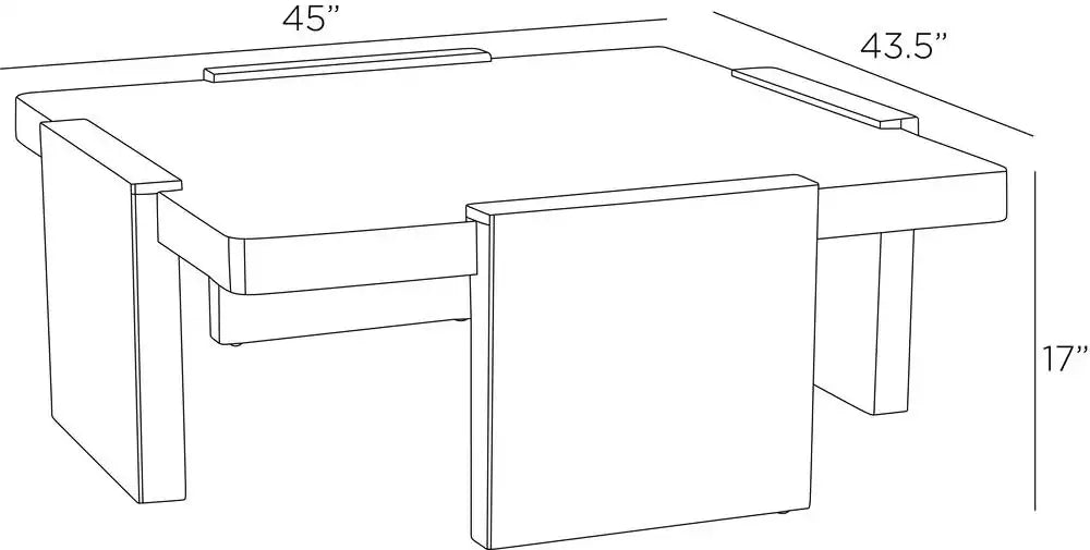 ARTERIORS CAMDEN COFFEE TABLE - Side