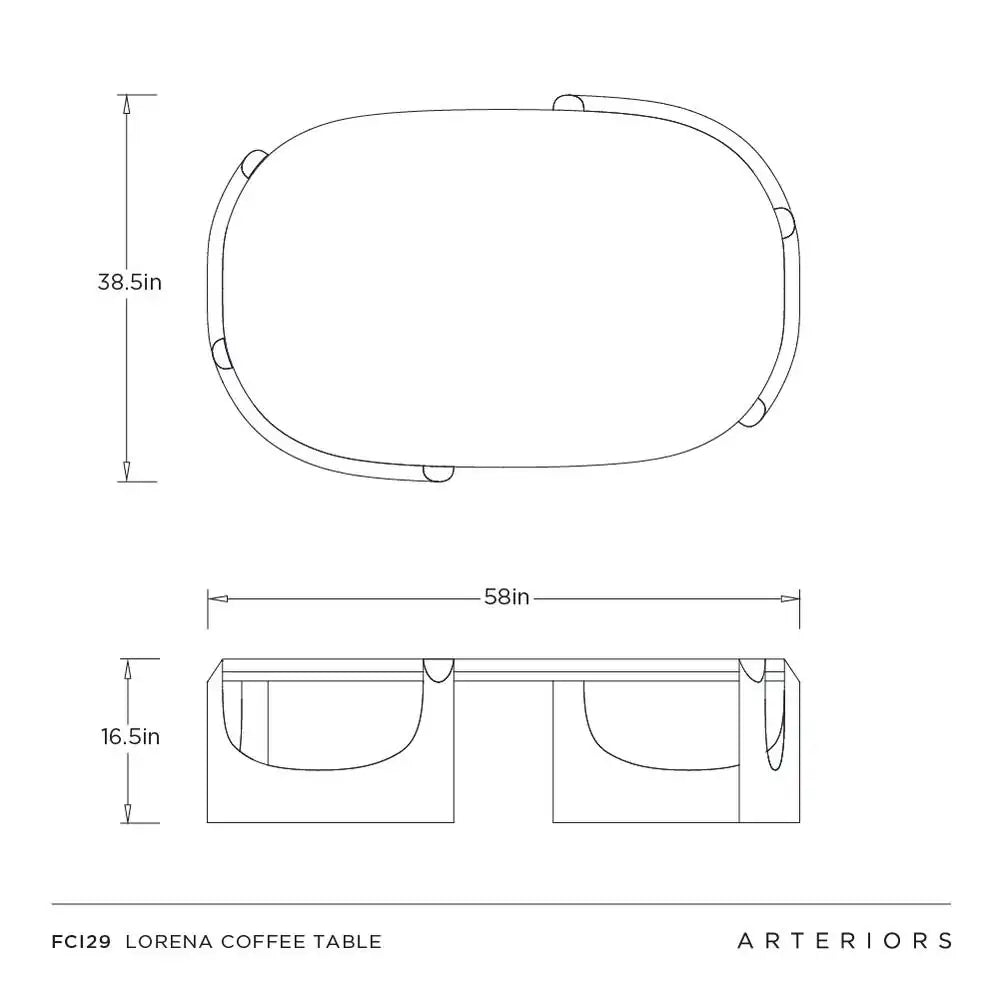 ARTERIORS LORENA COFFEE TABLE - Side