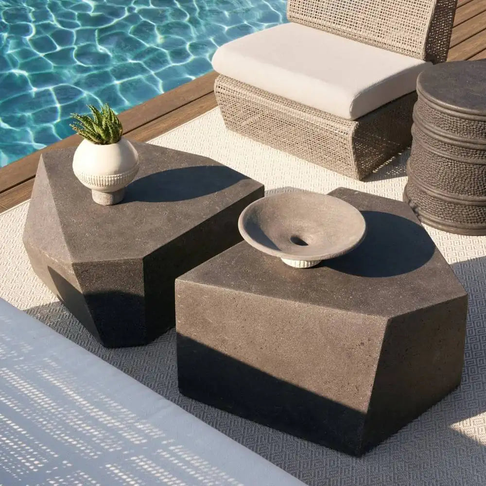 ARTERIORS DROVER OUTDOOR COFFEE TABLES - Side