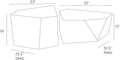 ARTERIORS DROVER OUTDOOR COFFEE TABLES - Side