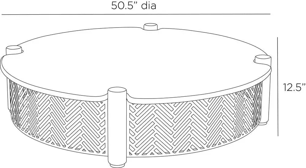 ARTERIORS EMOTO OUTDOOR COFFEE TABLE - Side