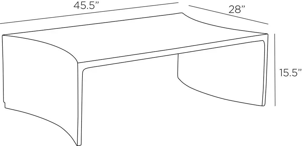 ARTERIORS HANEY OUTDOOR COFFEE TABLE - Side