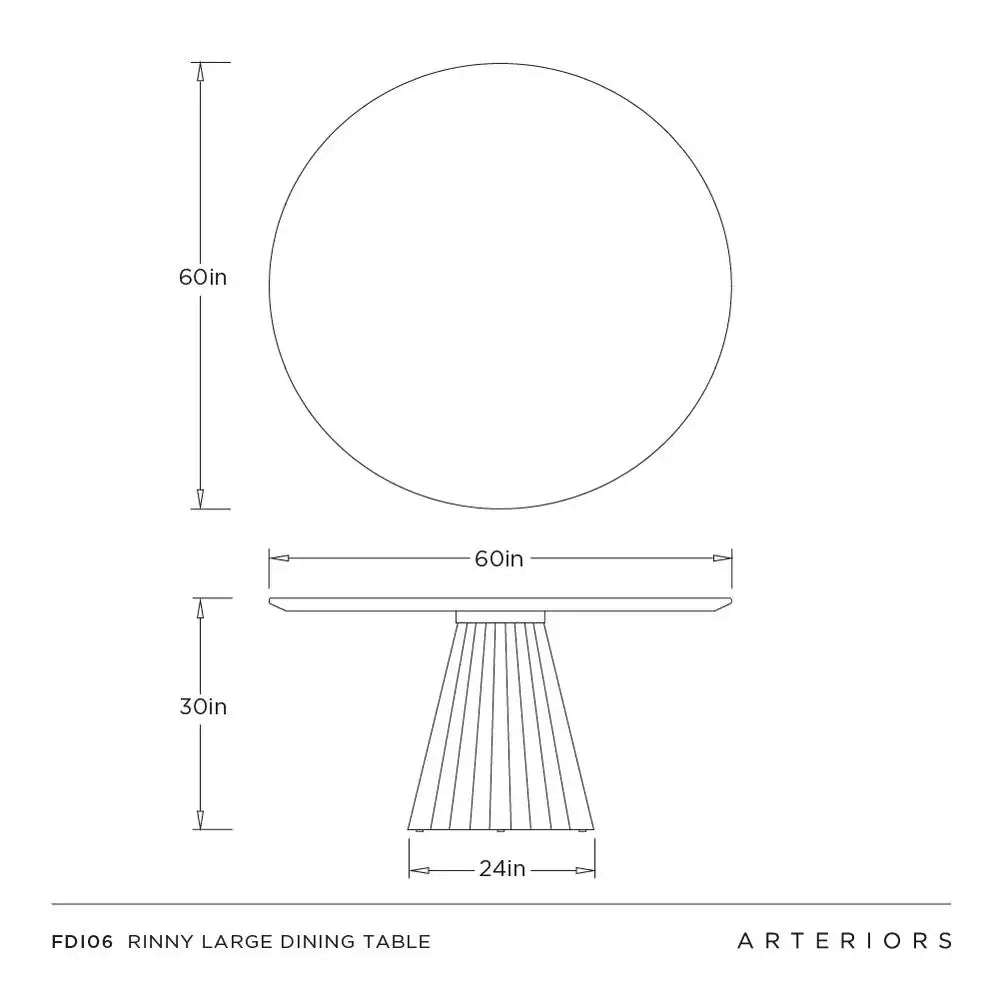 ARTERIORS RINNY DINING TABLE - Side