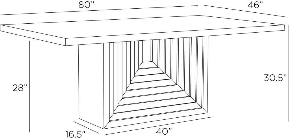 ARTERIORS CROCKETT DINING TABLE - Side