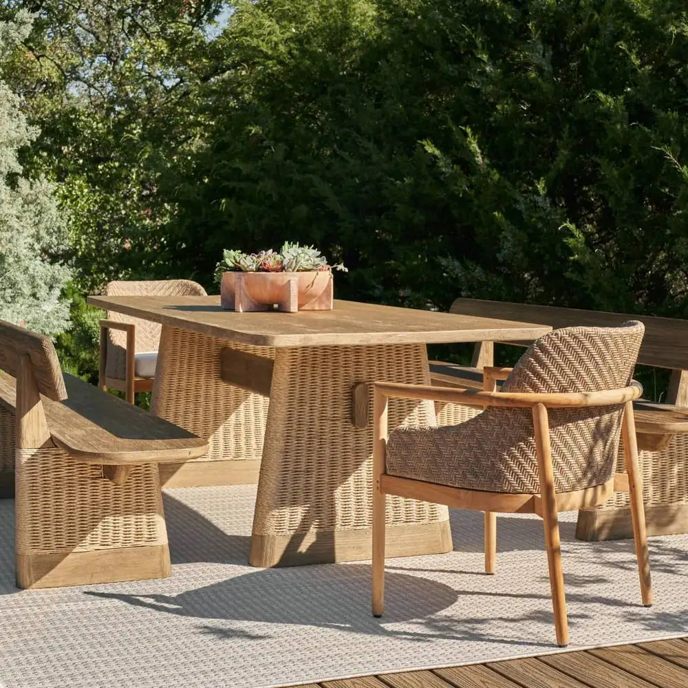 ARTERIORS DELRIO OUTDOOR DINING TABLE - Side