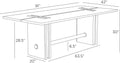 ARTERIORS DOMINIC OUTDOOR DINING TABLE - Side
