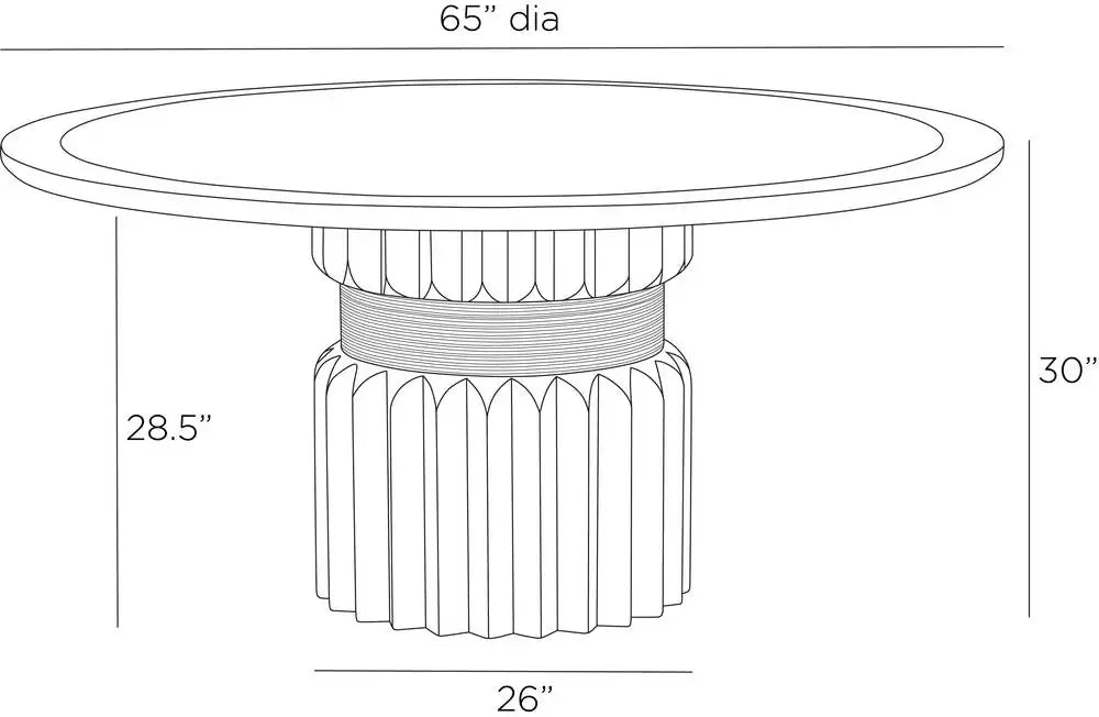 ARTERIORS ECHO OUTDOOR DINING TABLE - Side