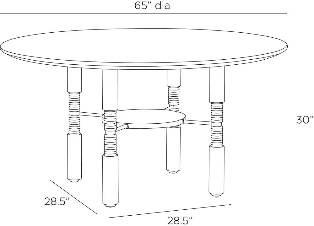 ARTERIORS HEGER DINING TABLE - Side