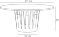 ARTERIORS GILMAN OUTDOOR DINING TABLE - Side