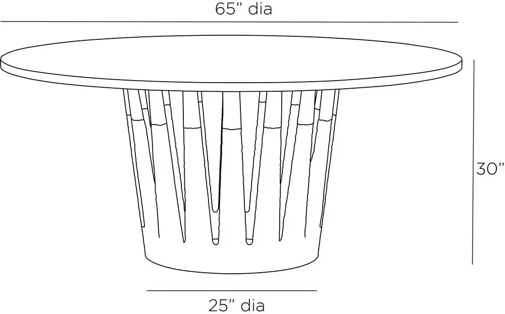 ARTERIORS GILMAN OUTDOOR DINING TABLE - Side