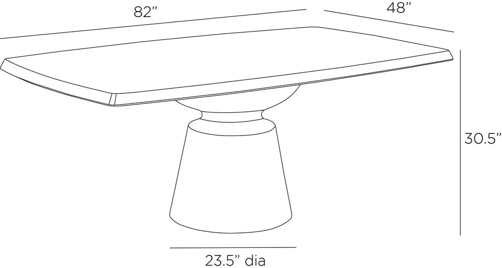 ARTERIORS FORGEY DINING TABLE - Side