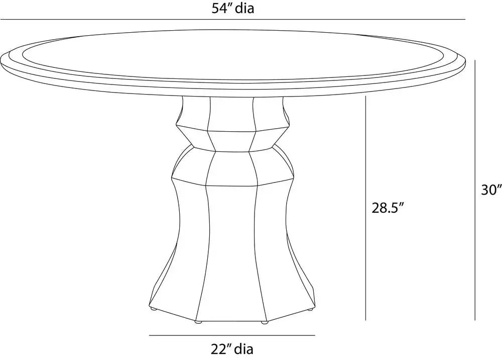 ARTERIORS KINSLEY DINING TABLE - Side