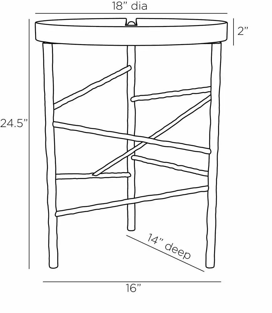 ARTERIORS ATLAS ACCENT TABLE - Side