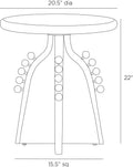 ARTERIORS GUILLERMO ACCENT TABLE - Side