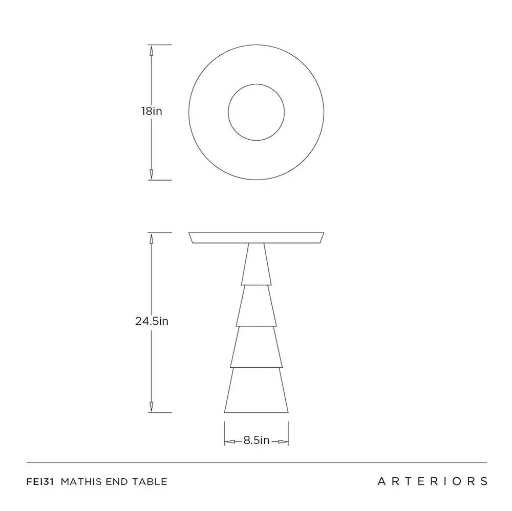 ARTERIORS MATHIS ACCENT TABLE - Side
