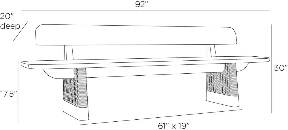 ARTERIORS, DELRIO OUTDOOR BENCH, LOUNGE