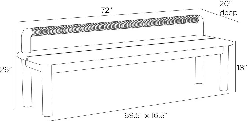 ARTERIORS, ESCAPE OUTDOOR BENCH, LOUNGE