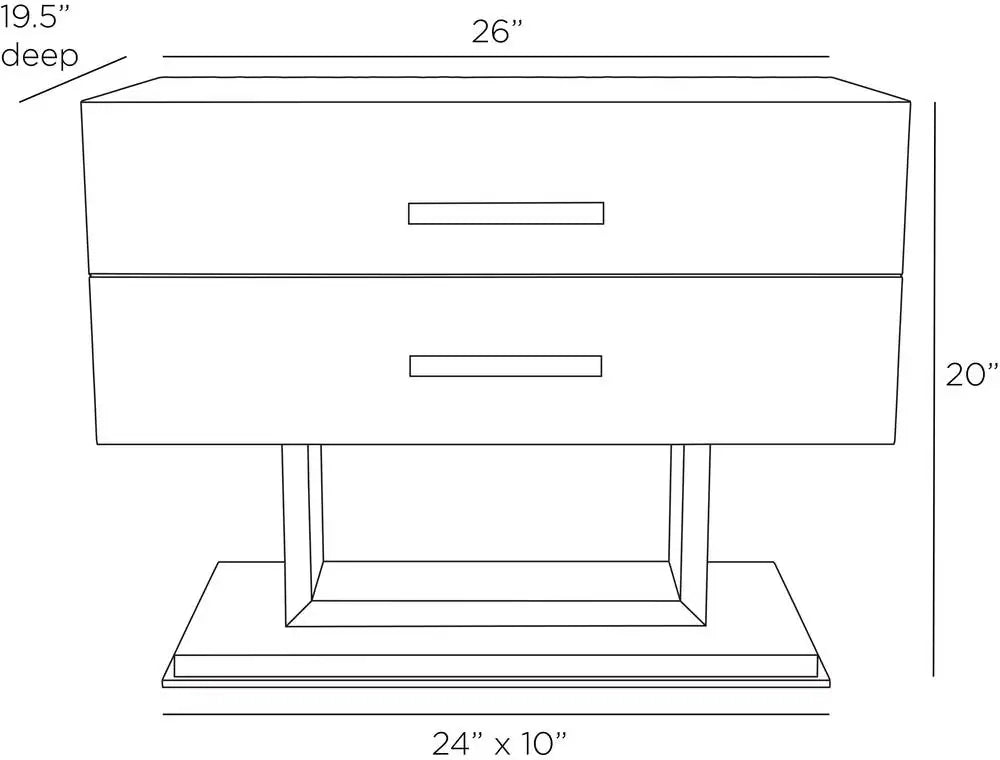 ARTERIORS TATRO SIDE TABLE - Cabinets & Bar