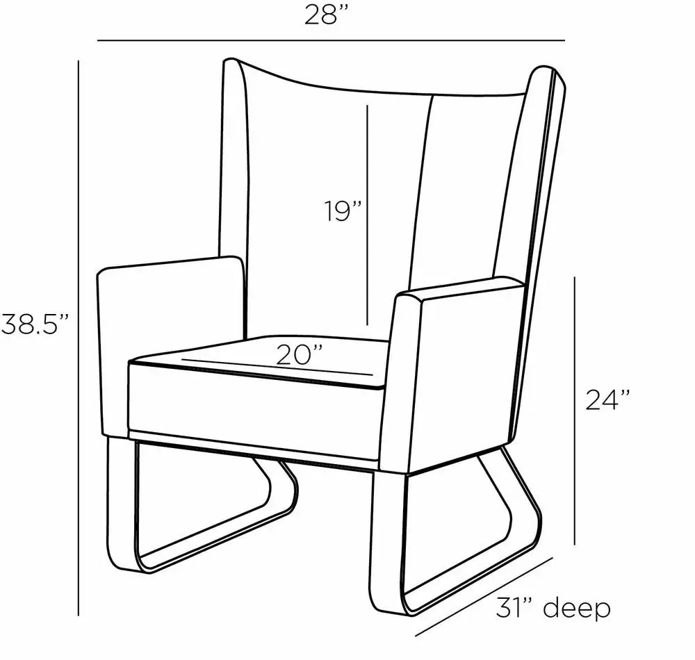 ARTERIORS, BLEU WINGBACK CHAIR, LOUNGE