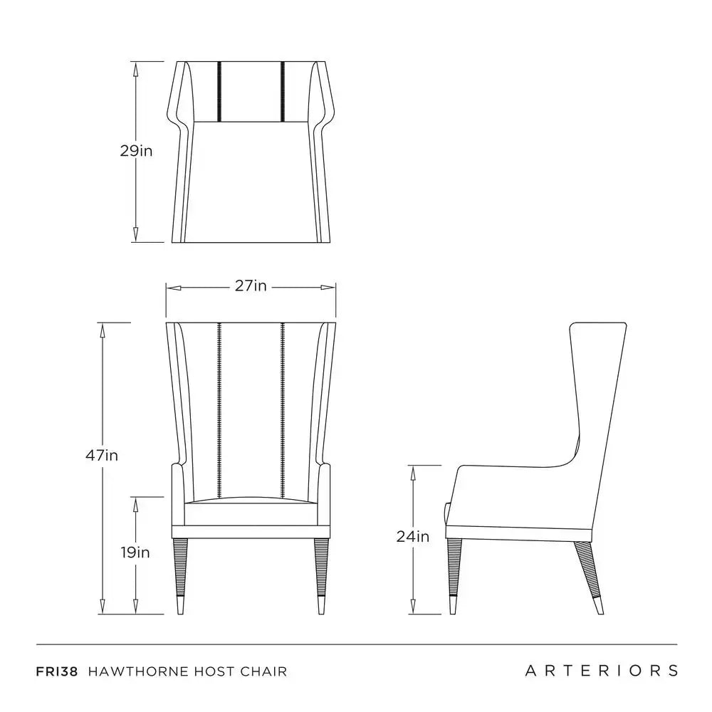ARTERIORS, HAWTHORNE HOST CHAIR, LOUNGE
