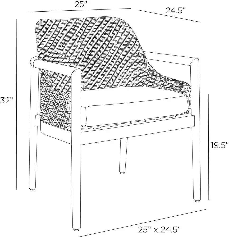 ARTERIORS, CHILTON OUTDOOR DINING CHAIR, LOUNGE