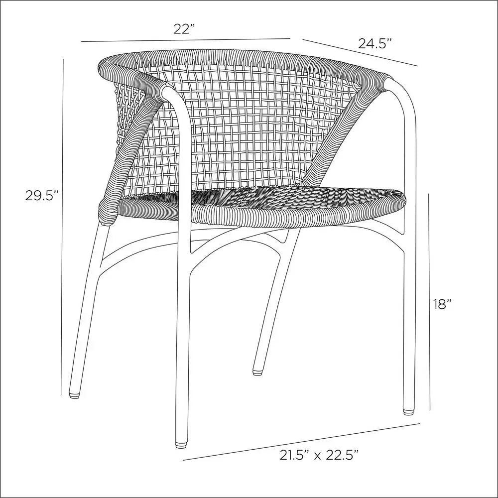 ARTERIORS, ENZO OUTDOOR DINING CHAIR, LOUNGE