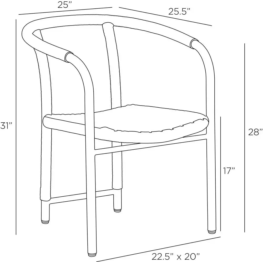 ARTERIORS FELLER OUTDOOR DINING CHAIR - Lounge