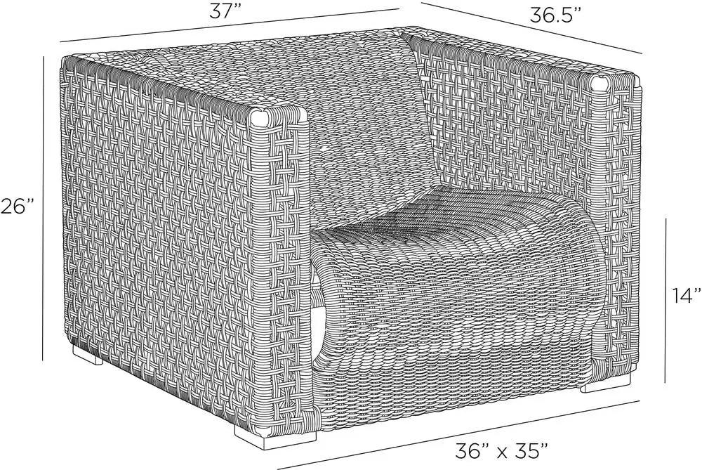 ARTERIORS GUIDRY OUTDOOR LOUNGE CHAIR - Lounge