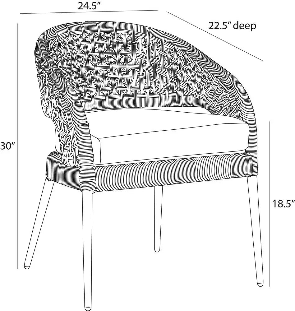 ARTERIORS, JURI OUTDOOR DINING CHAIR, LOUNGE