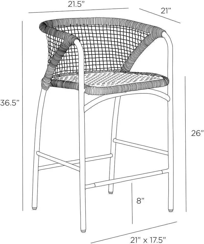 ARTERIORS, ENZO OUTDOOR COUNTER STOOL, LOUNGE