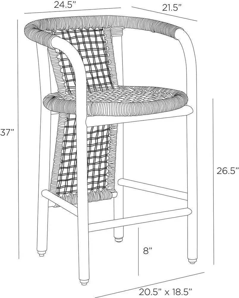 ARTERIORS, CHAPMAN OUTDOOR COUNTER STOOL, LOUNGE