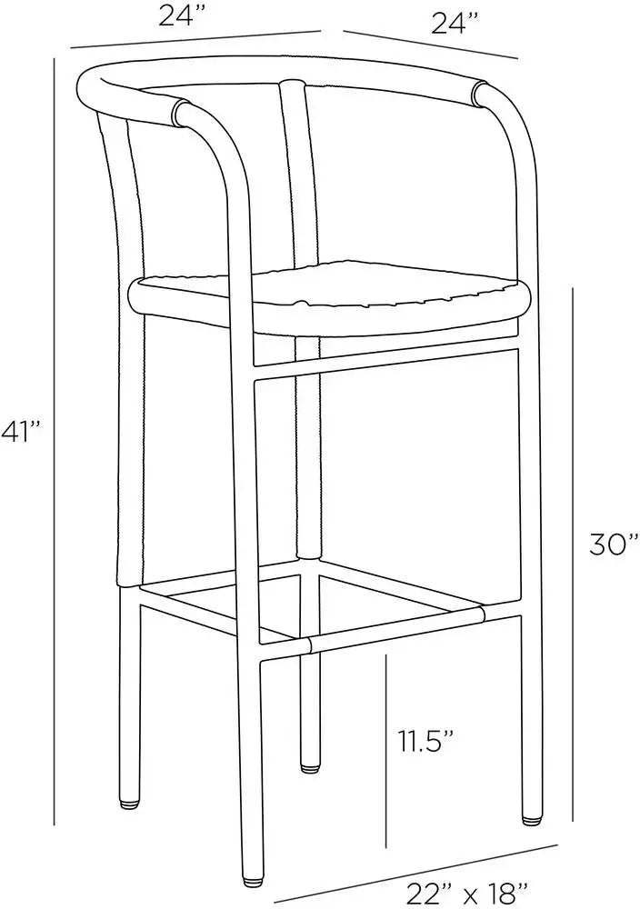 ARTERIORS FELLER OUTDOOR BAR STOOL - Lounge