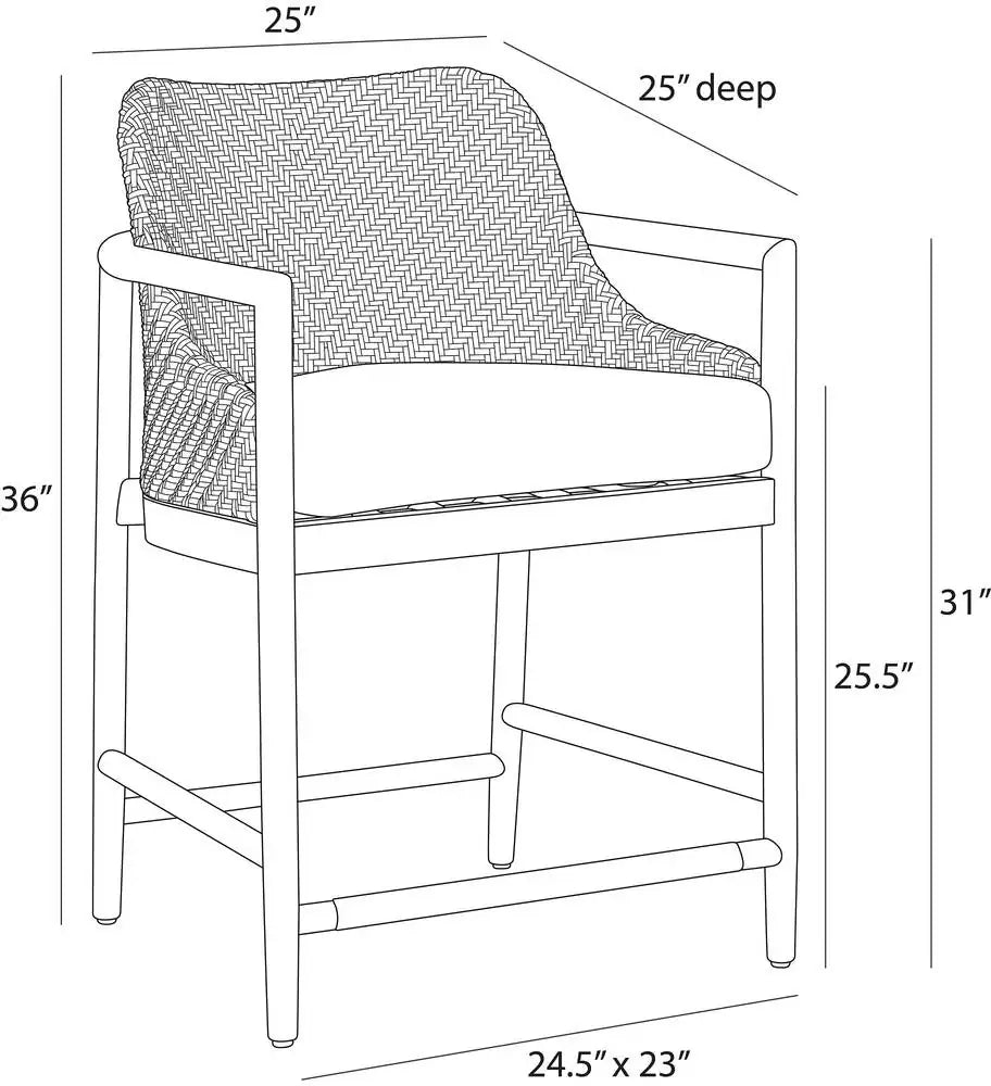 ARTERIORS CHILTON OUTDOOR COUNTER STOOL - Lounge