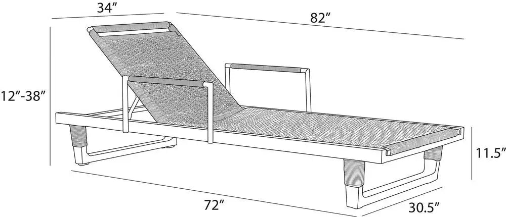 ARTERIORS, DAYTONA OUTDOOR CHAISE, LOUNGE
