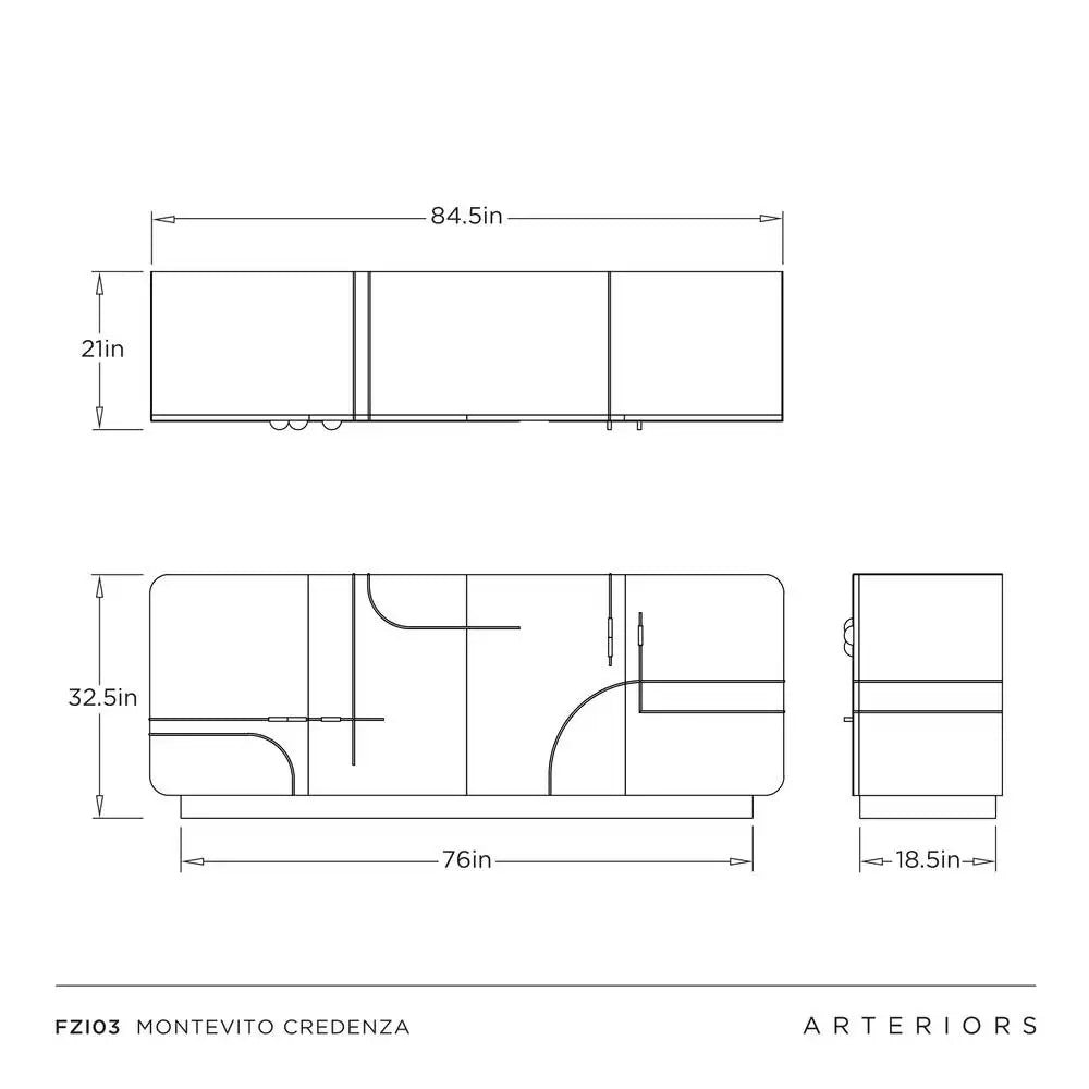ARTERIORS MONTEVITO CREDENZA - Cabinets & Bar