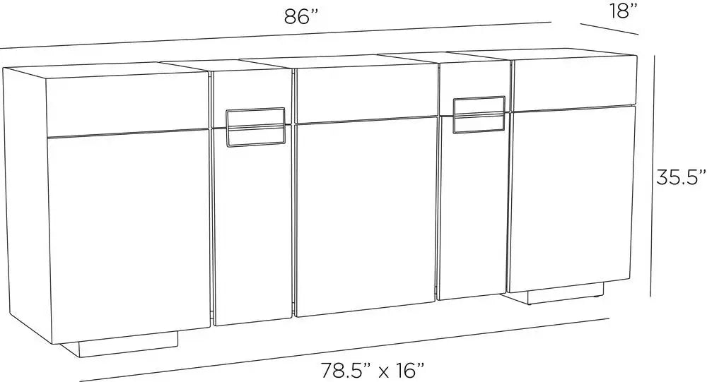 ARTERIORS, LAFAYETTE CREDENZA, CABINETS & BARS