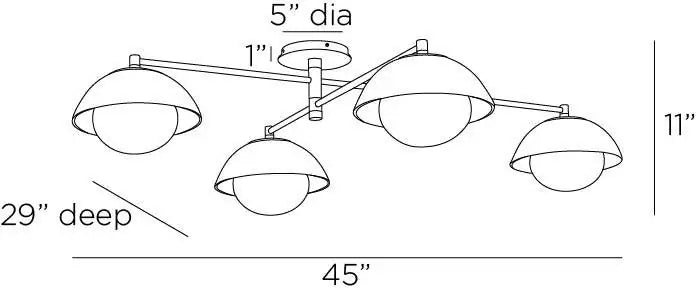 ARTERIORS, GLAZE MULTIPOINT FLUSH MOUNT, FLUSH MOUNT CEILING LIGHTS