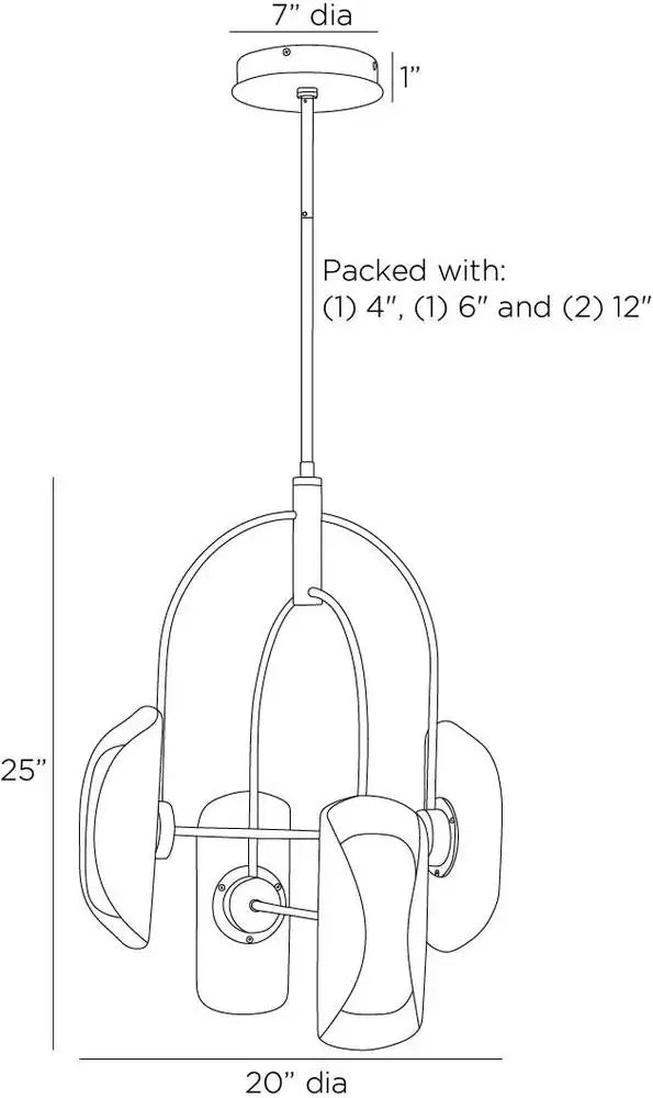 ARTERIORS, ROLL CHANDELIER, CHANDELIER LIGHT