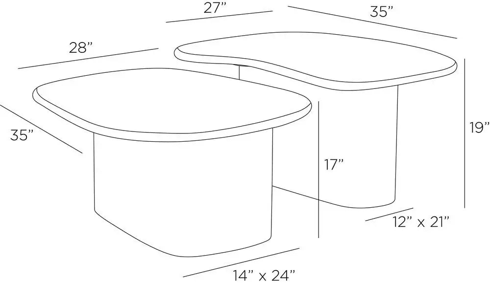 ARTERIORS MELT COFFEE TABLES - Side