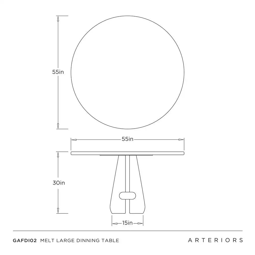 ARTERIORS MELT DINING TABLE - Side