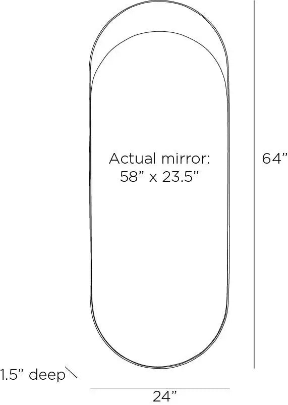 ARTERIORS, INSET LONG MIRROR, MIRRORS