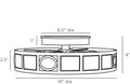 ARTERIORS, EMPIRE FLUSH MOUNT, FLUSH MOUNT CEILING LIGHTS